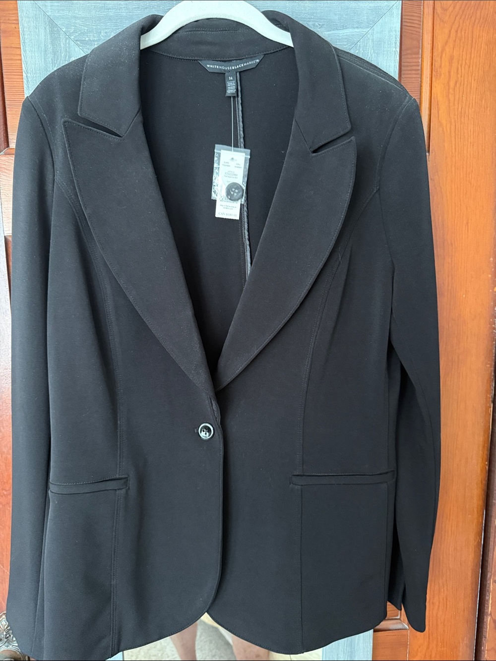 White House Black Market Black Single-Button Blazer